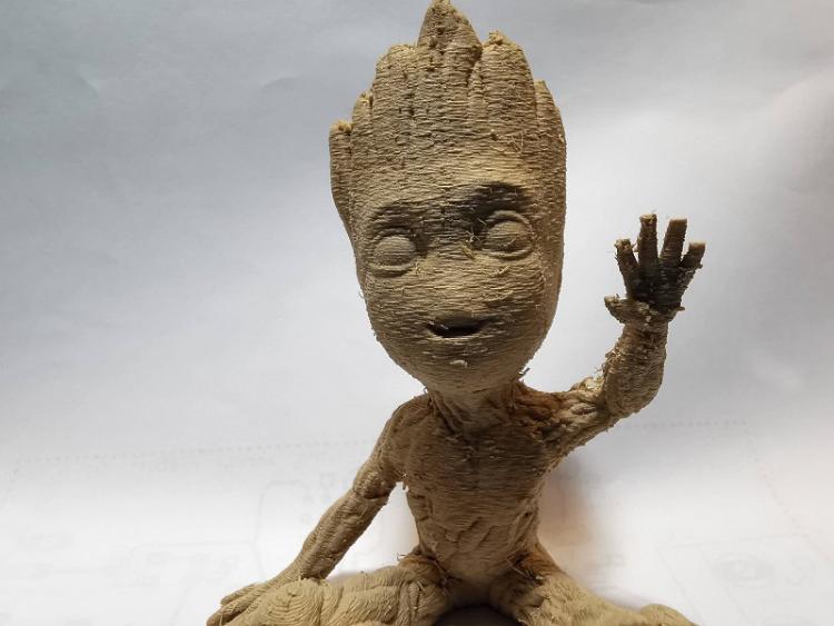 Freshly made baby groot